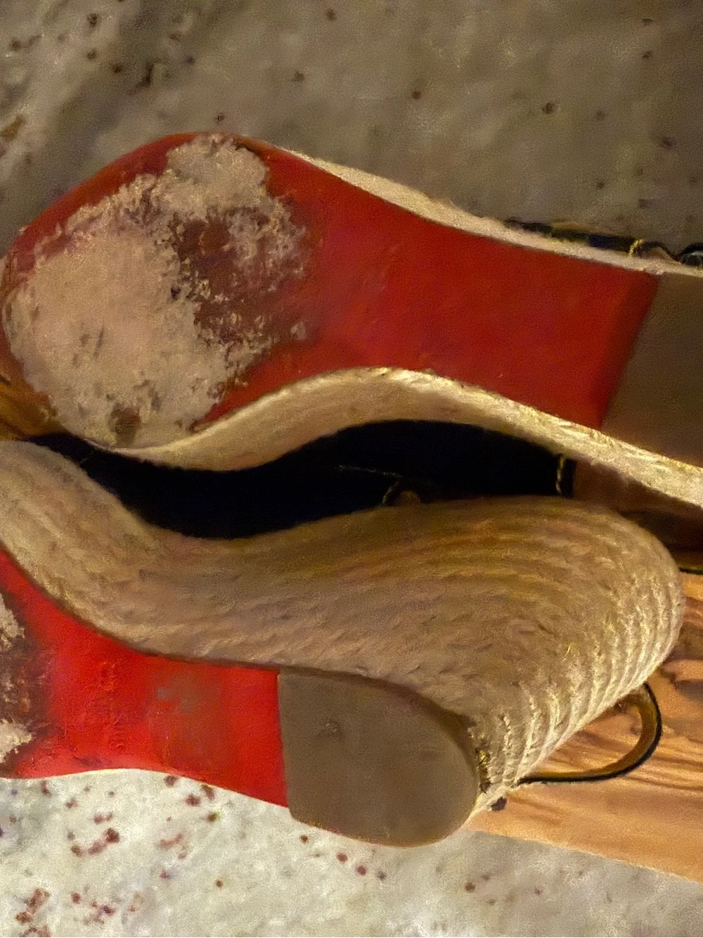 Christian Louboutin Menorca Espadrille Wedges, size 39 - Beautiful condition.